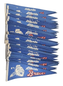 1980s Atlanta Braves Vintage Pennant Collection of 70   